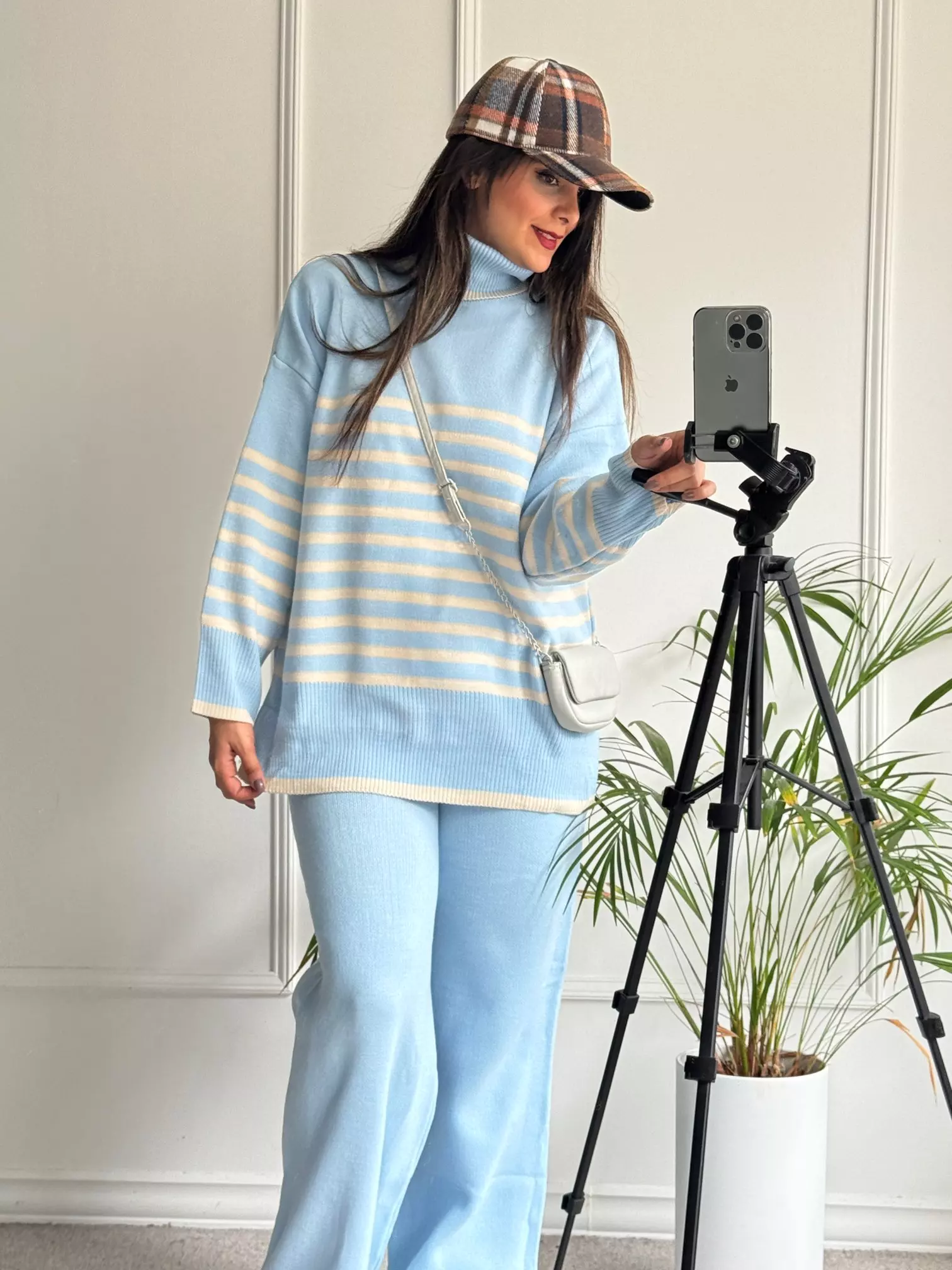 ست مانتو شلوار بافت نیکی